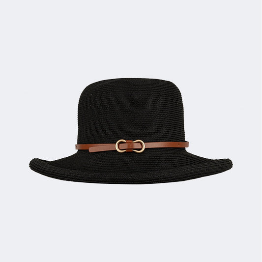 Oil And Gaz Stylish Women Beach Straw Hat Black - Medaid International