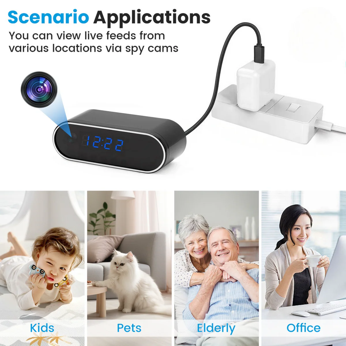 Spy Wifi Clock Hidden Camera - Medaid International