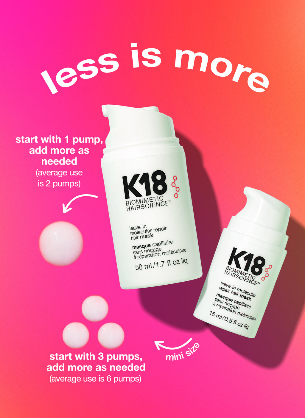 K18 full-size leave-in molecular repair hair mask - Medaid