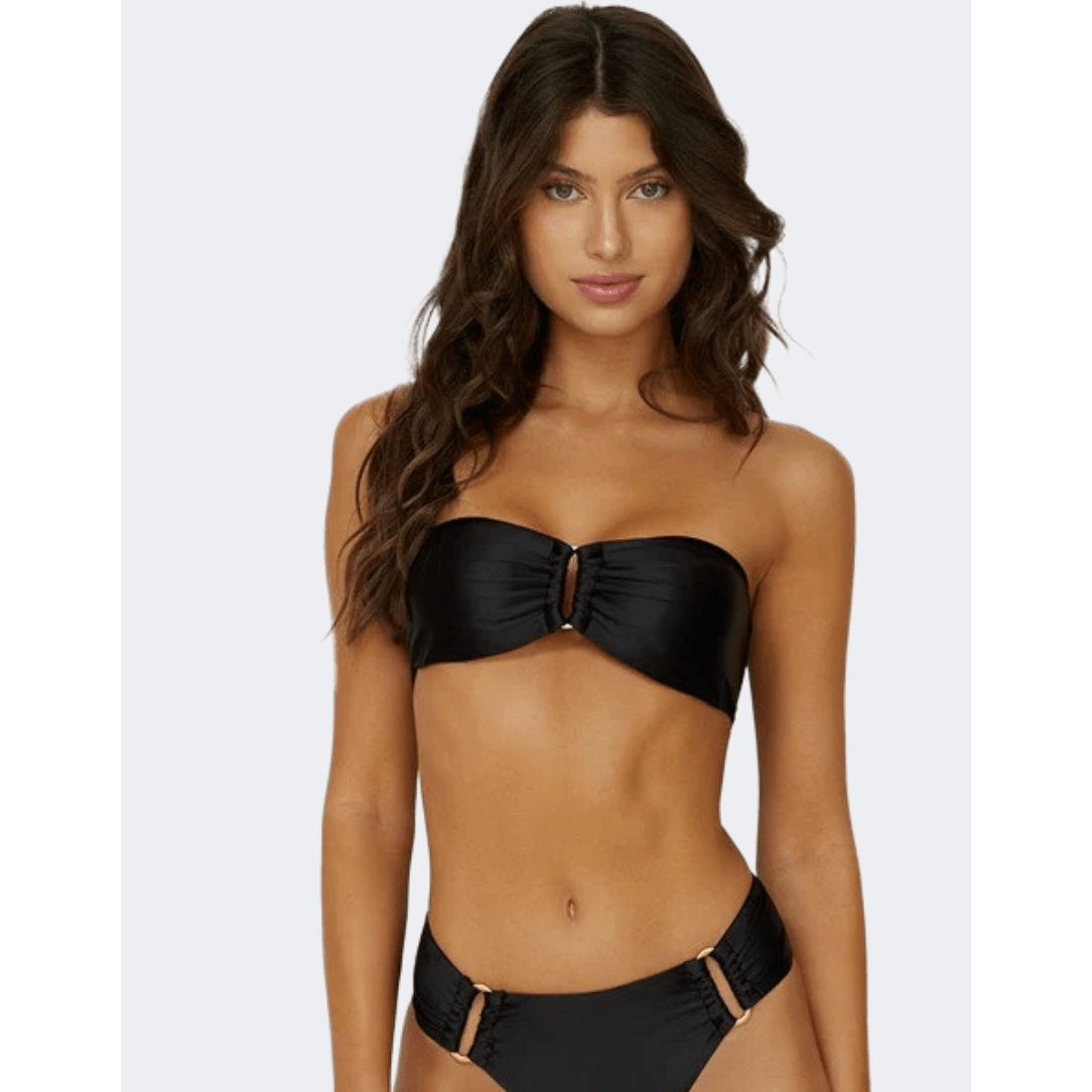 Pq Swim Nightfall Detail Bandeau Women Beach Bra Black - Medaid International