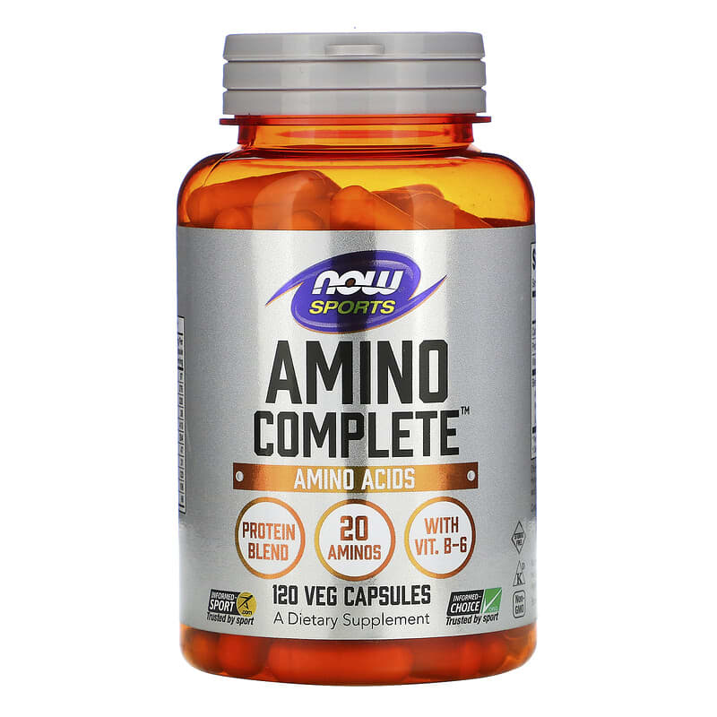 NOW Foods, Sports, Amino Complete, Amino Acids, 120 Veg Capsules - Medaid International
