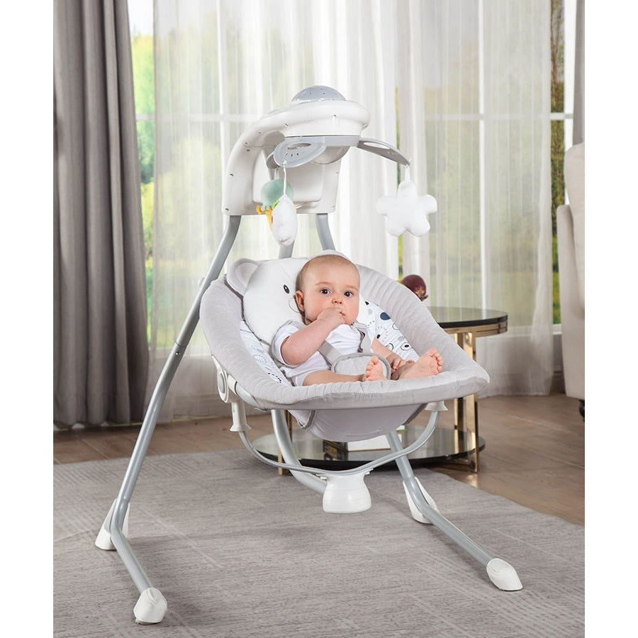 Miila Swing Bear Musical Rocker, 4-Speed Baby Bouncer