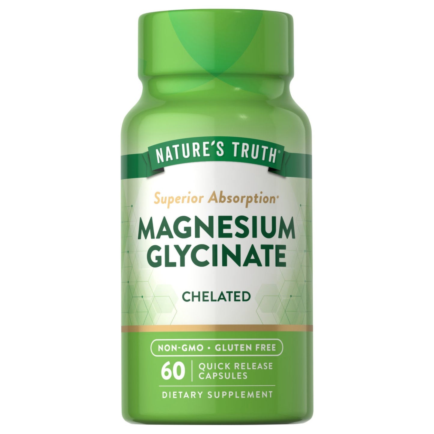 Nature's Truth, Buffered Magnesium Glycinate, High Absorption, 665 mg, 60 Quick Release Capsules - Medaid International
