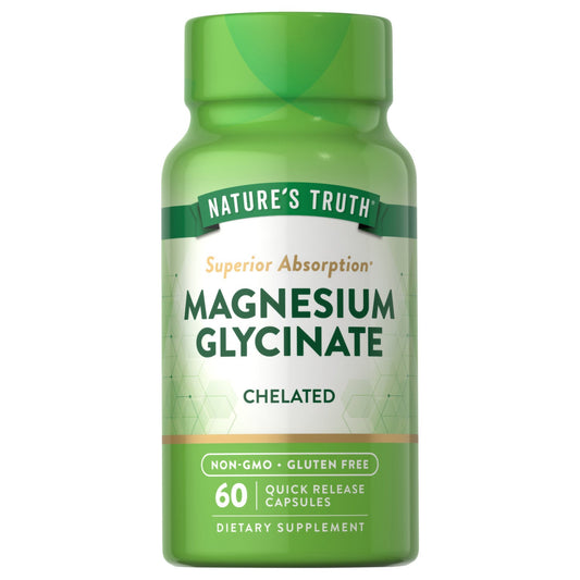 Nature's Truth, Buffered Magnesium Glycinate, High Absorption, 665 mg, 60 Quick Release Capsules - Medaid International