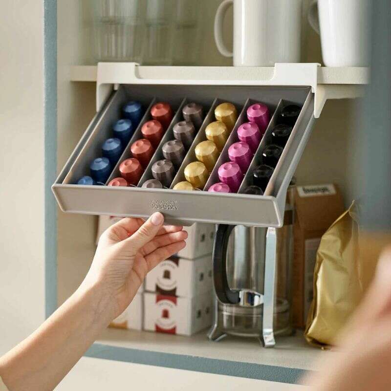 CupboardStore‚Ñ¢ Grey Under-shelf Coffee Pod Drawer - Medaid International