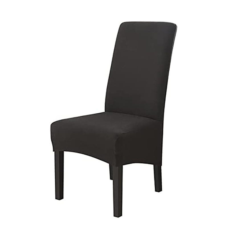 1 Seater Decorative Stretch Chair Slipcover with Elastic Bottom Anti Slip Chair Cover Fitted Furniture Protector Black - Medaid - Lebanon