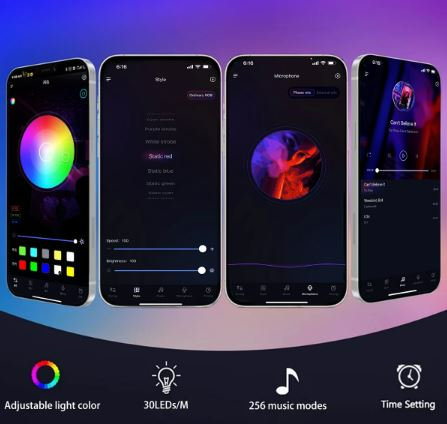 LED Fire Work Strip Lights App And Remote Control - Medaid International