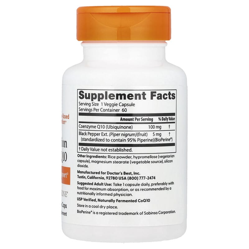Doctor's Best, High Absorption CoQ10 , 100 mg, 60 Veggie Caps - Medaid International