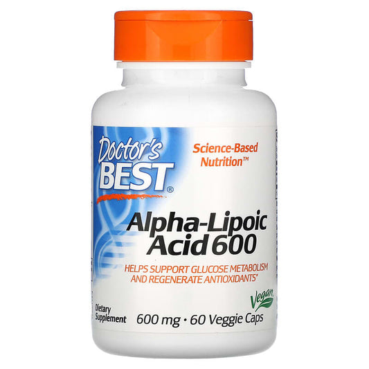 Doctor's Best, Alpha-Lipoic Acid 600, 600 mg, 60 Veggie Caps - Medaid International