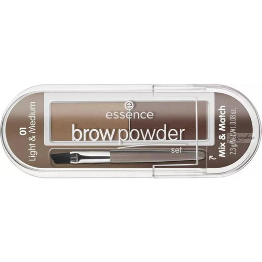 ESSENCE brow powder 2 set  01 light & medium - Medaid