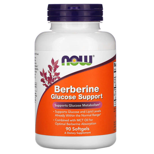 NOW Foods, Berberine Glucose Support, 90 Softgels - Medaid International