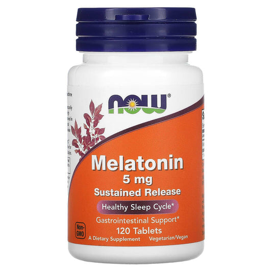 NOW Foods, Melatonin, 5 mg, 120 Tablets - Medaid International