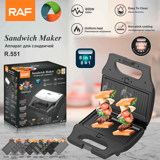 RAF 8 in 1 Sandwich Waffle Maker R551 - Medaid International