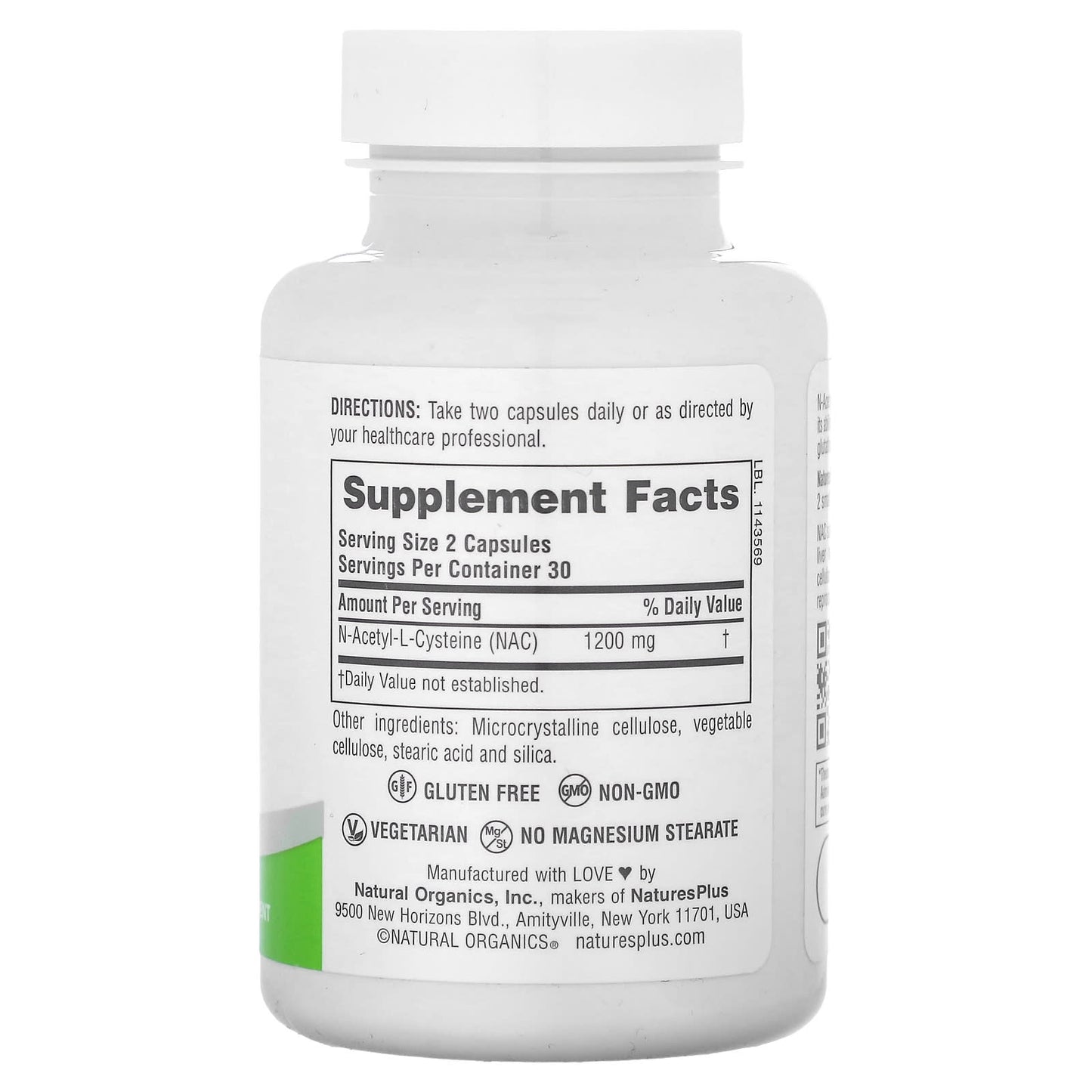NaturesPlus, Pro NAC 1200, 60 Capsules - Medaid International