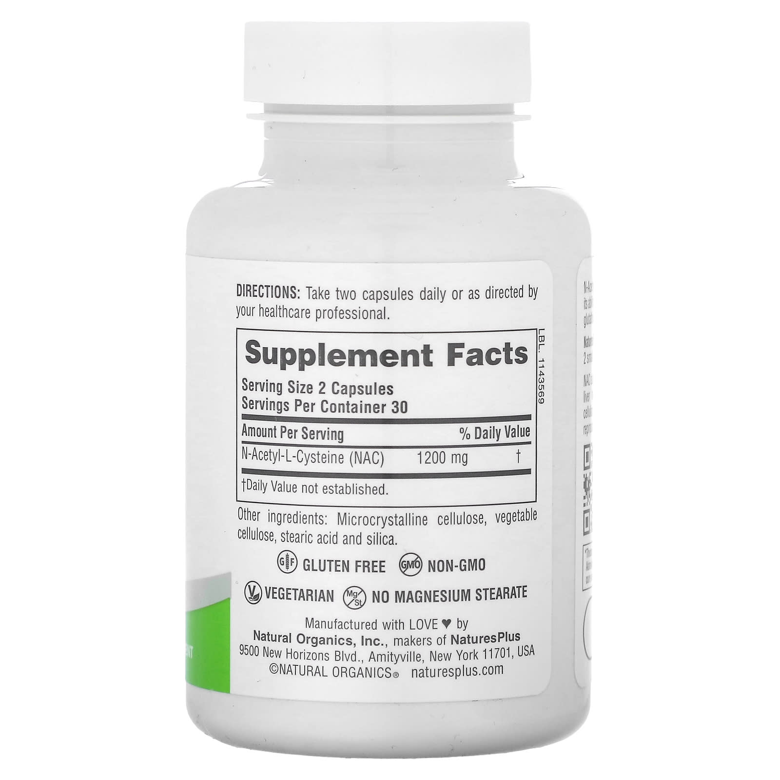 NaturesPlus, Pro NAC 1200, 60 Capsules - Medaid International
