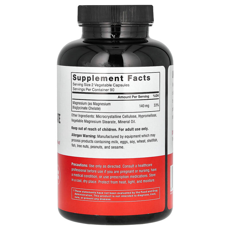 Force Factor, Magnesium Glycinate, 140 mg, 180 Vegetable Capsules - Medaid International