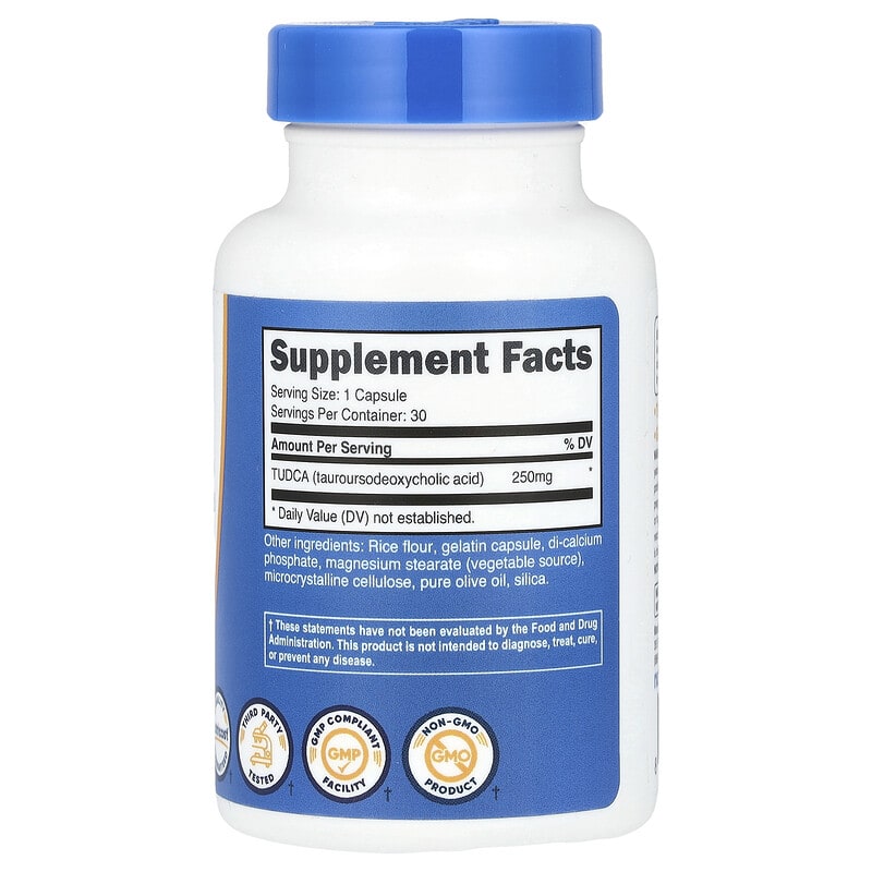 Nutricost, TUDCA, 250 mg, 30 Capsules - Medaid International