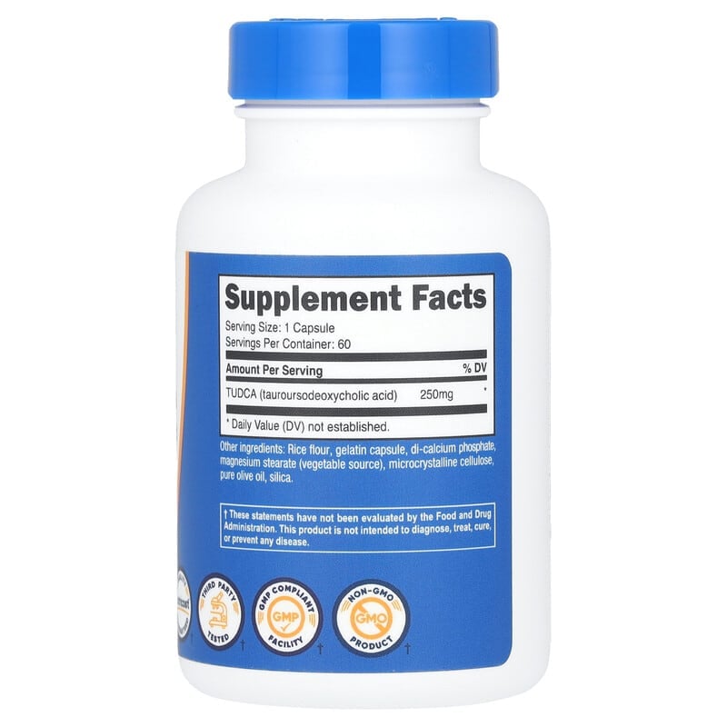 Nutricost, TUDCA, 250 mg, 60 Capsules - Medaid International