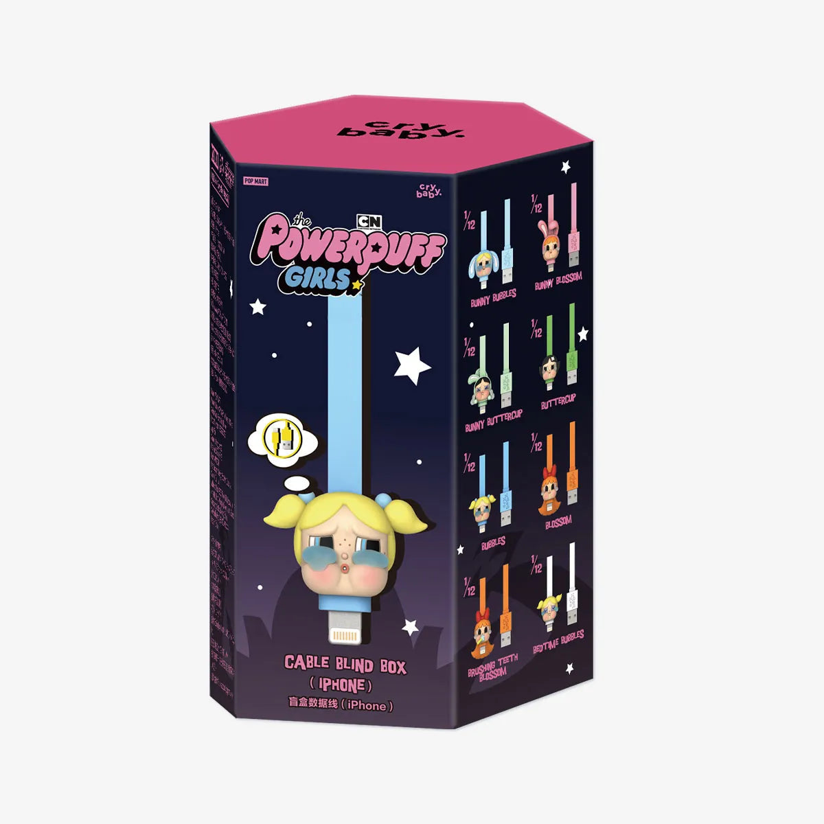 CRYBABY × Powerpuff Girls Series-Cable Blind Box (iPhone) By Pop Mart - Medaid International