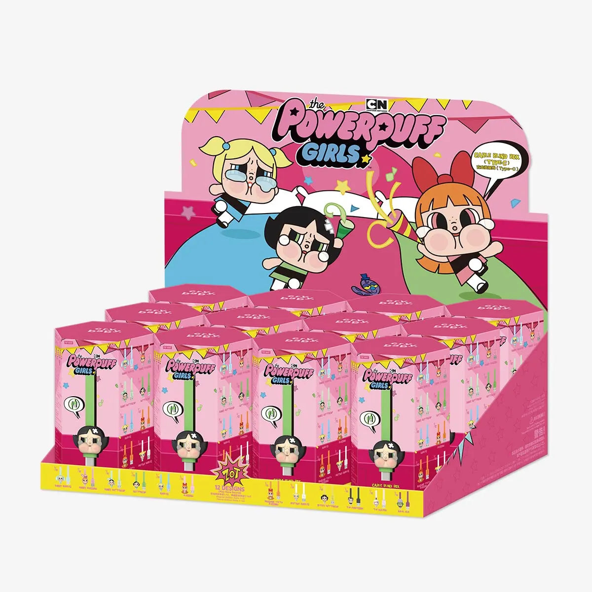 CRYBABY × Powerpuff Girls Series-Cable Blind Box (Type-C) By Pop Mart - Medaid International