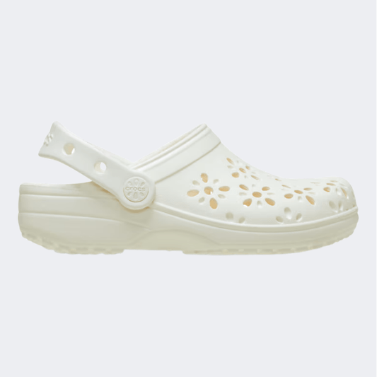 Crocs Classic Floral Cut Out Clog Unisex Lifestyle Chalk - Medaid International