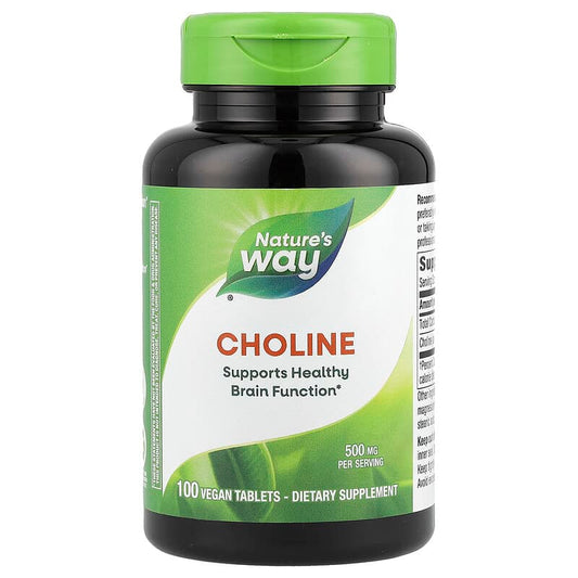 Nature's Way, Choline, 500 mg, 100 Vegan Tablets - Medaid International