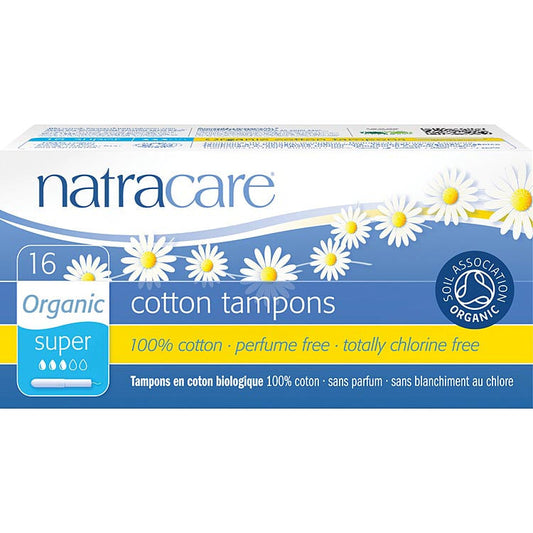 Natracare - Organic Cotton Tampons with Applicator Super 16s - Medaid International