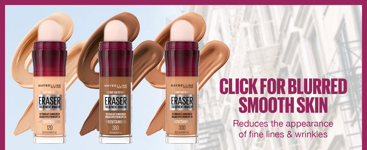Maybelline Eraser Rewind Foundation Treatment Makeup +Provitamin B5 20ml - Medaid