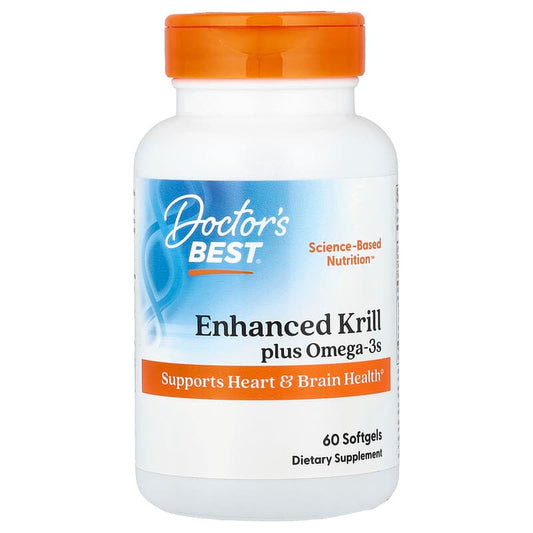 Doctor's Best, Enhanced Krill Plus Omega3s , 60 Softgels - Medaid International