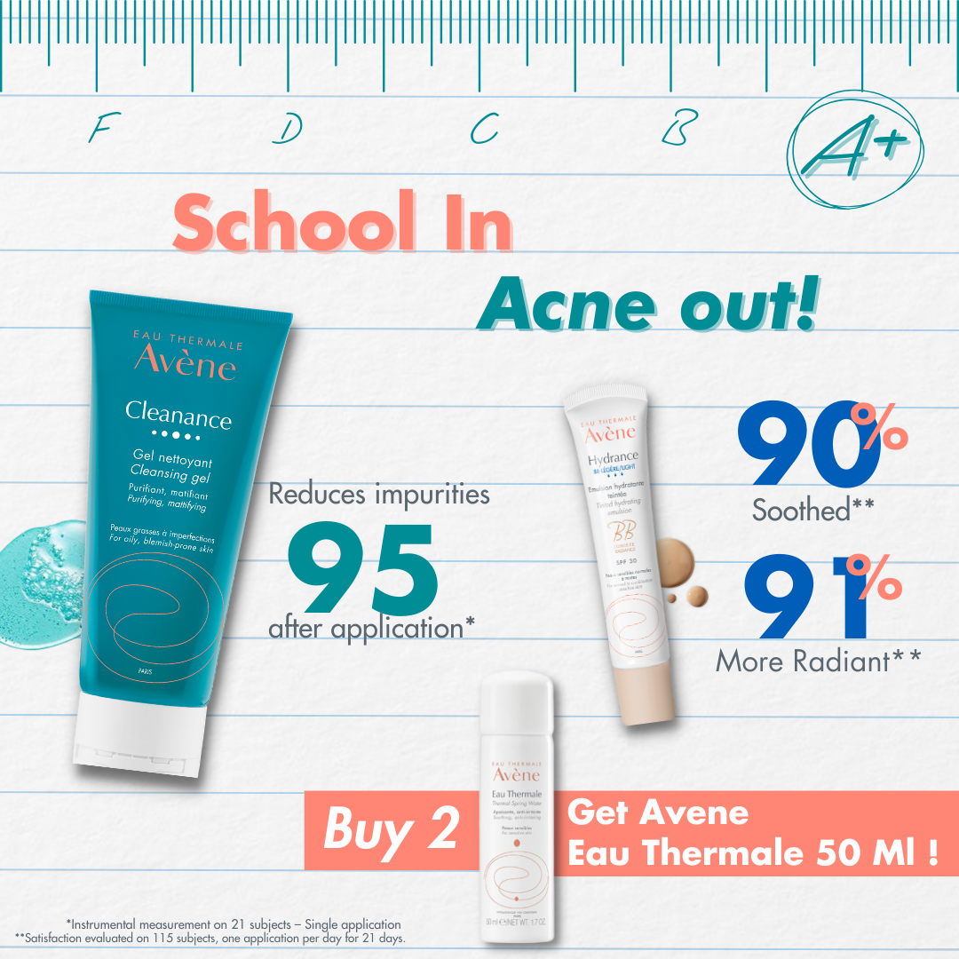 Avene Cleanance Gel 200 ml + Hydrance BB RIch 40 ml + Free Spring Water 50 ml - Medaid