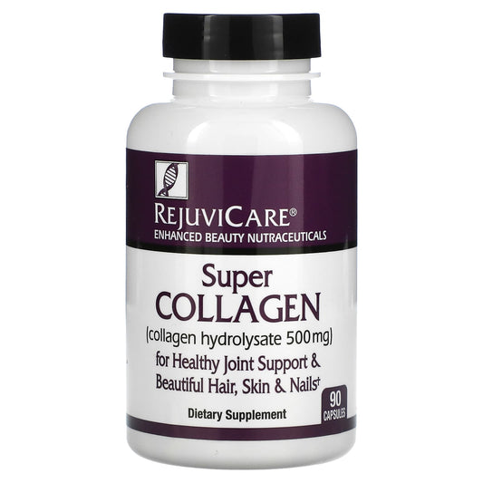 Rejuvicare, Super Collagen, Collagen Hydrolysate, 500 mg, 90 Capsules - Medaid International