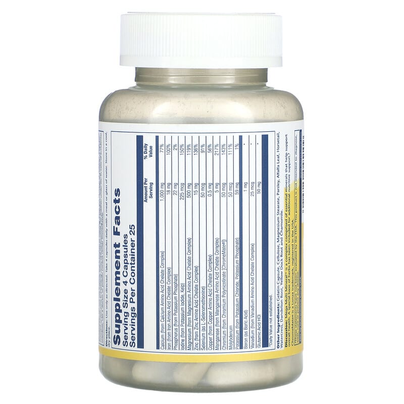 Solaray, Mega Multi Mineral, 100 Capsules - Medaid International