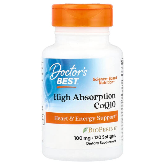 Doctor's Best, High Absorption CoQ10, 100 mg, 120 Softgels - Medaid International