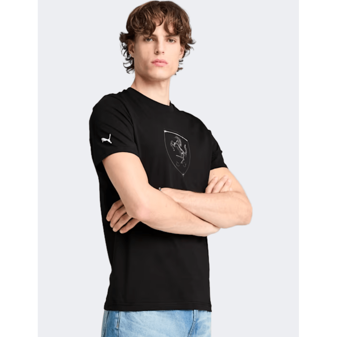Puma Scuderia Ferrari Race Tonal Big Shield Men Lifestyle T-Shirt Black - Medaid International