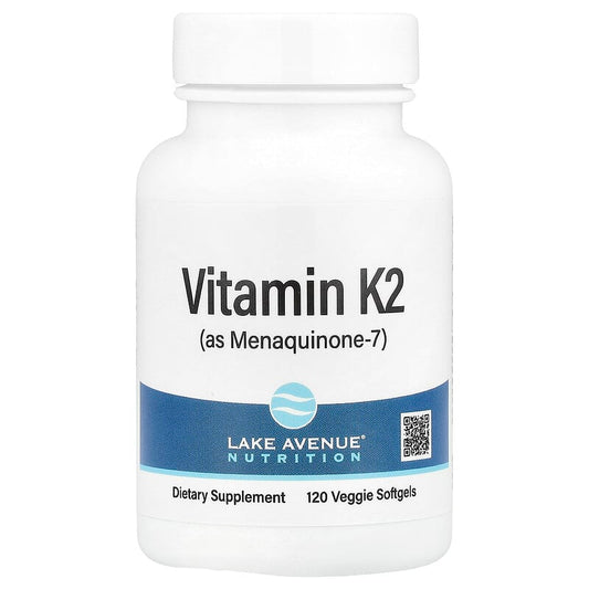 Lake Avenue Nutrition, Vitamin K2 (as Menaquinone-7), 120 Softgels - Medaid International