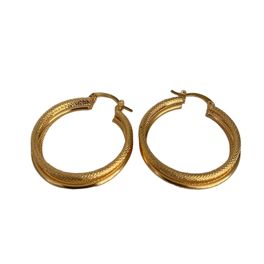 Golden hooplet earrings accessory #4037 - Medaid International