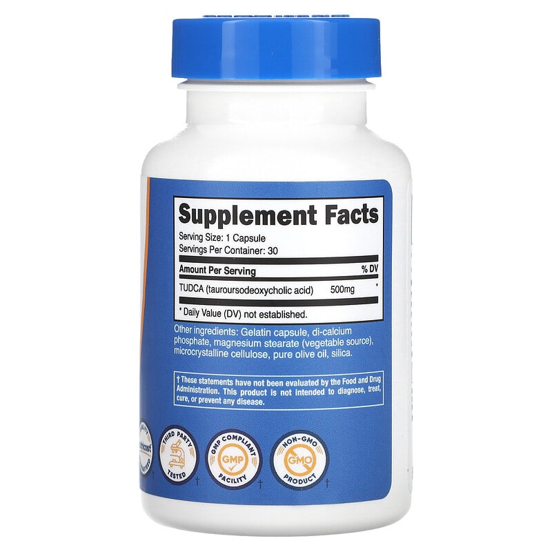Nutricost, TUDCA, 500 mg, 30 Capsules - Medaid International