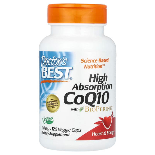 Doctor's Best, High Absorption CoQ10 with BioPerine, 100 mg, 120 Veggie Caps - Medaid International