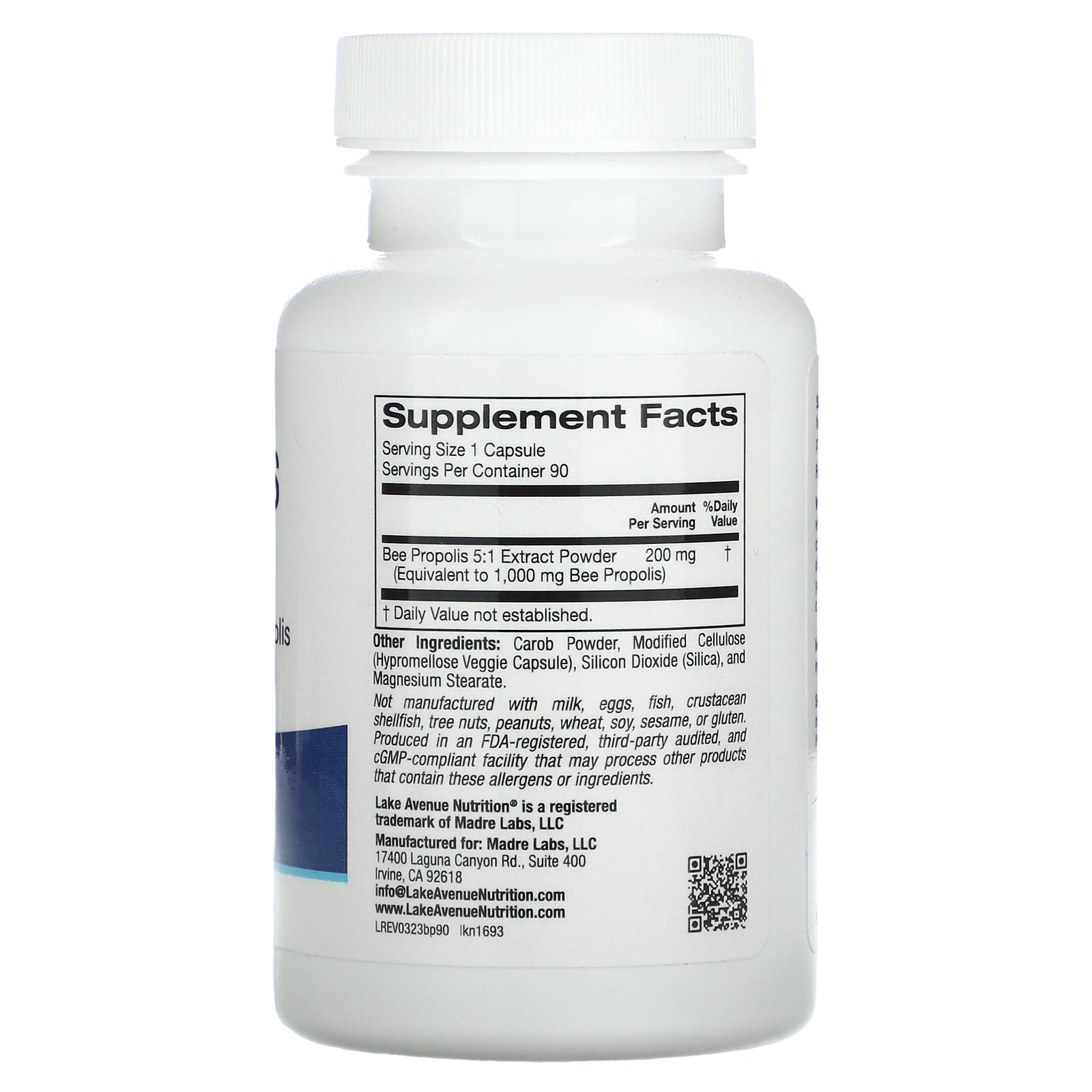 Lake Avenue Nutrition, Bee Propolis, 1,000 mg, 90 Capsules - Medaid International