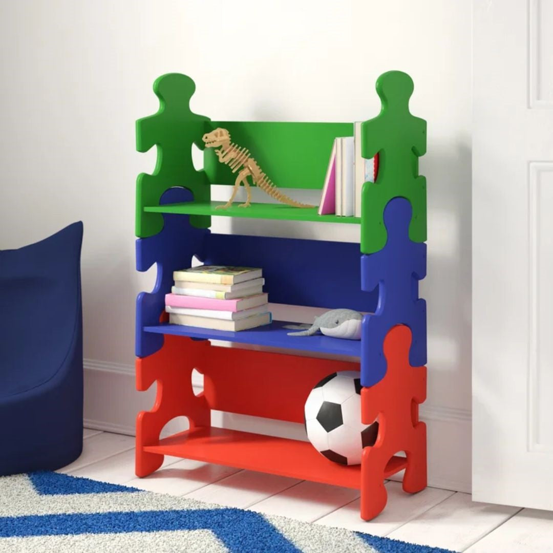 KidKraft Puzzle Bookshelf - Primary Colors - Medaid International
