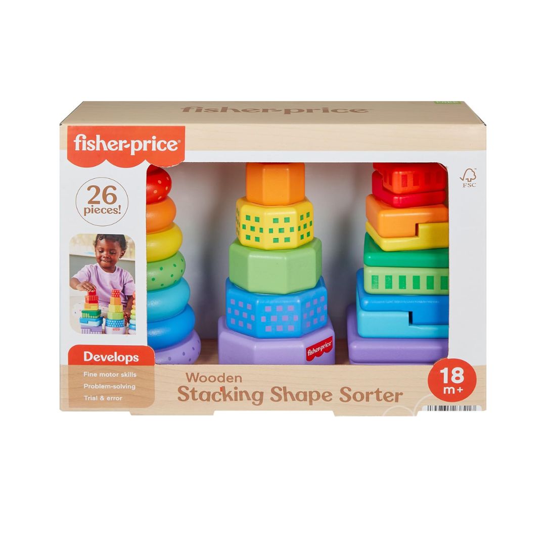 Toddler Toy Wooden Stacking Shape Sorter - Medaid International