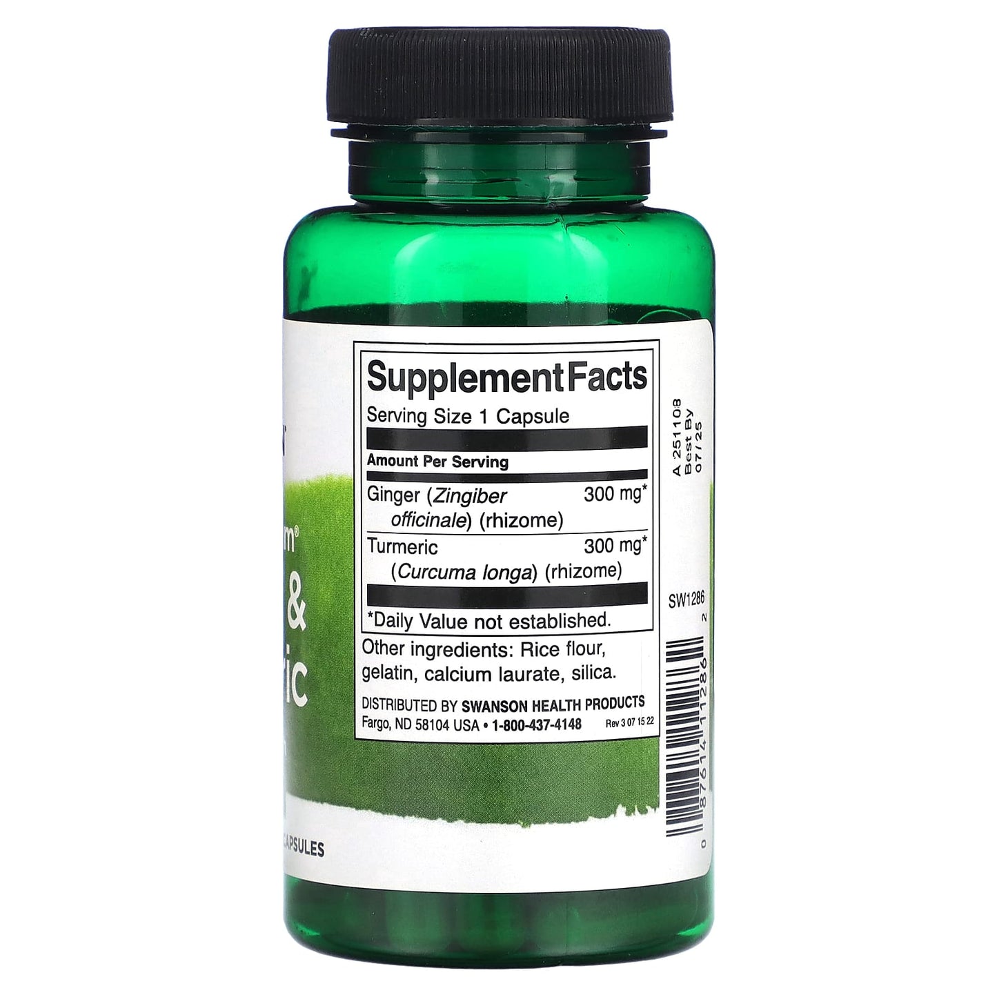 Swanson, Full Spectrum Ginger & Turmeric, 60 Capsules - Medaid International