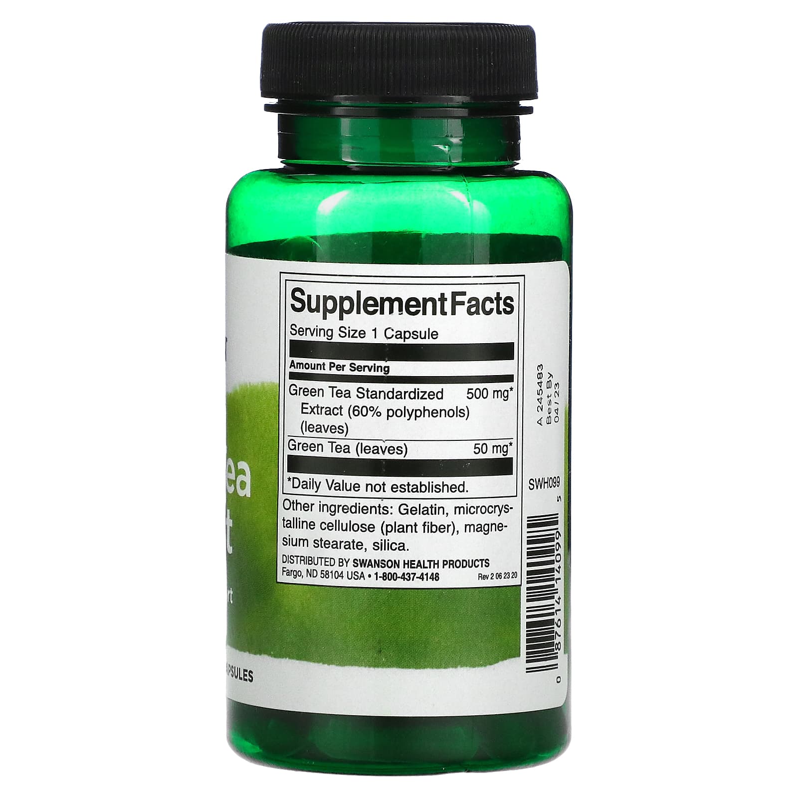 Swanson, Green Tea Extract, 500 mg, 60 Capsules - Medaid International