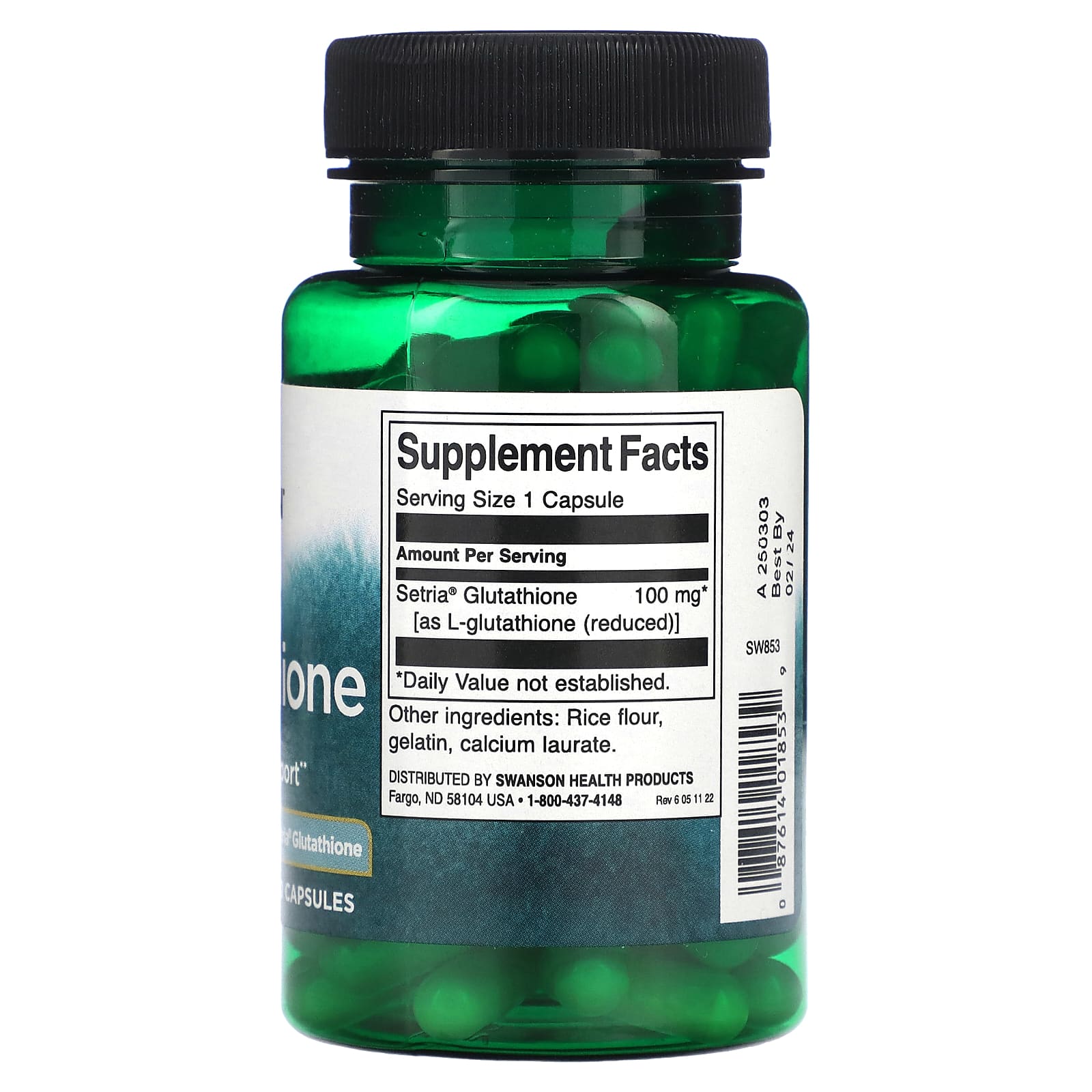Swanson, L-Glutathione, 100 mg, 100 Capsules - Medaid International