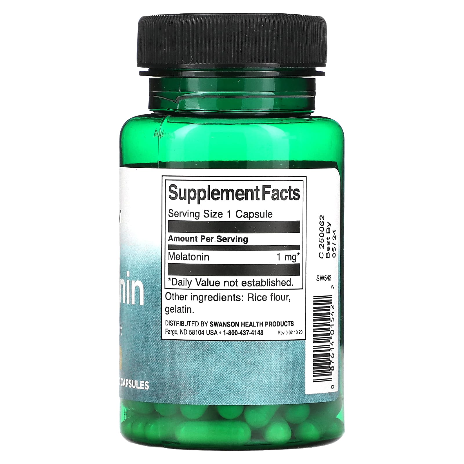 Swanson, Melatonin, 1 mg, 120 Capsules - Medaid International