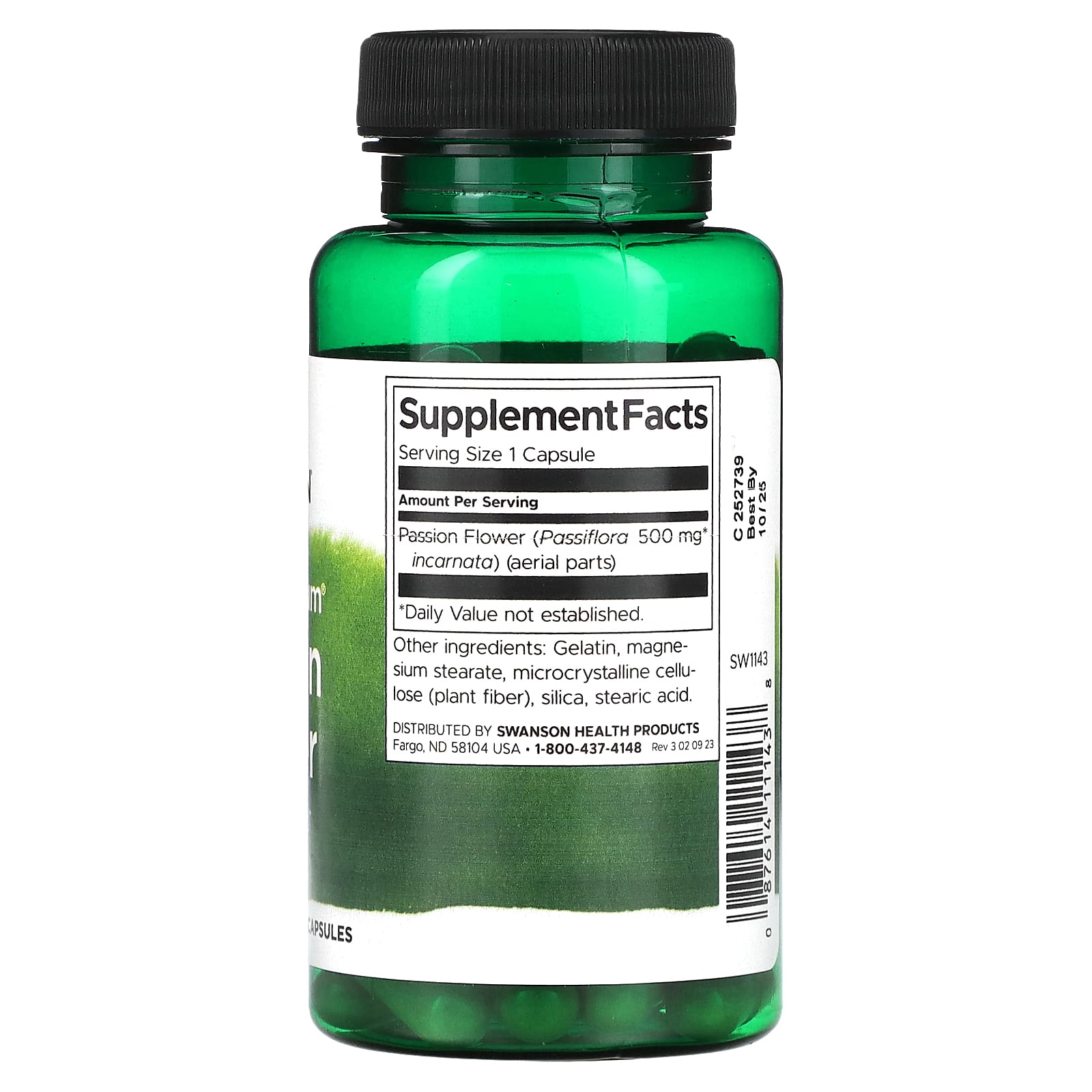 Swanson, Full Spectrum Passion Flower, 500 mg, 60 Capsules - Medaid International
