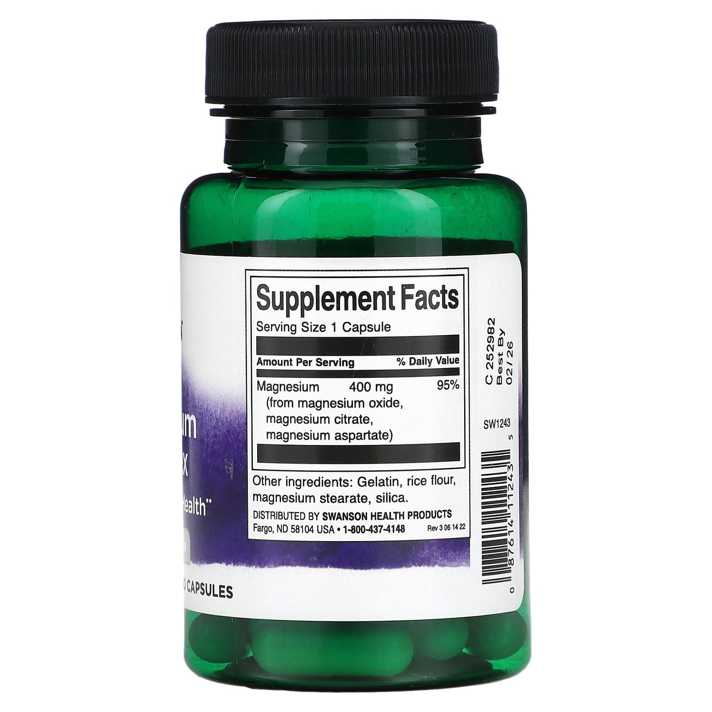 Swanson, Magnesium  Triple Complex, 400 mg, 30 Capsules - Medaid International