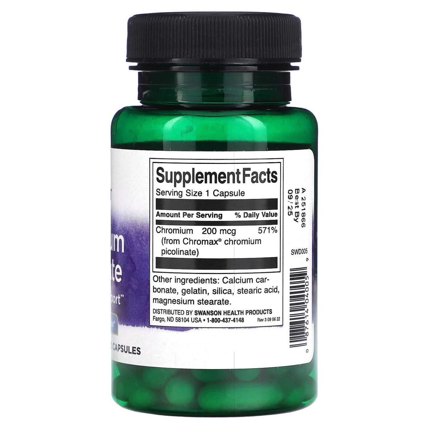 Swanson, Chromium Picolinate, 60 Capsules - Medaid International