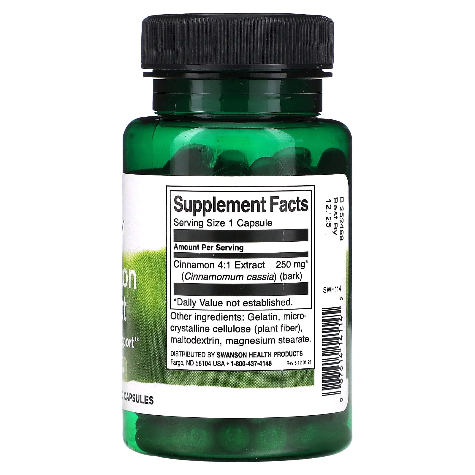 Swanson, Cinnamon Extract, 250 mg , 90 Capsules - Medaid International