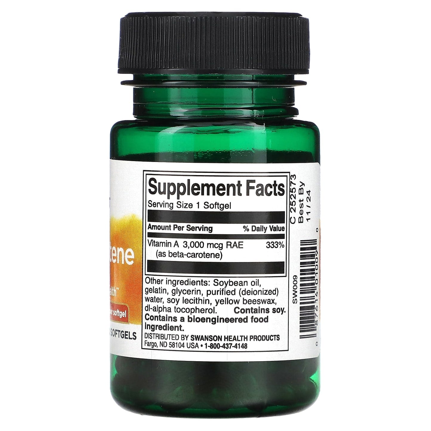Swanson, Beta Carotene, 10,000 IU (3,000 mcg RAE), 100 Softgels - Medaid